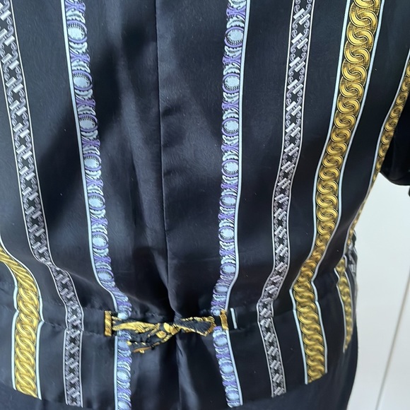 BEGEDOR Italia Leather Vest in Black Leather & Silk Vintage EU40 NWOT - Picture 5 of 7